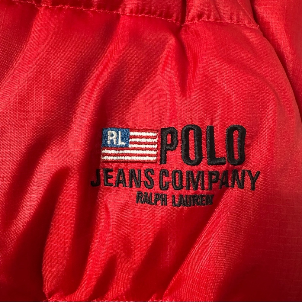Vintage 1990’s Polo Ralph Lauren Red Puffer Jacket - Picture 3 of 11